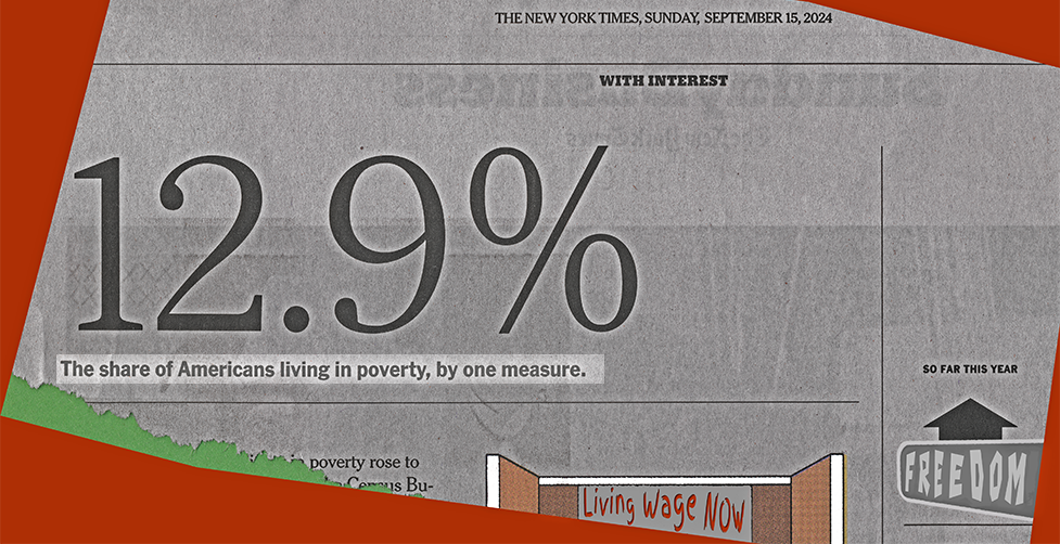 graphic based on a headline in the Business section of The New York Times of 15 September 2024