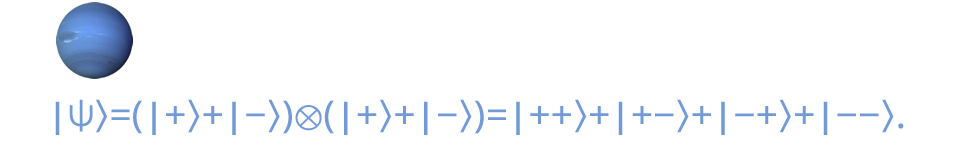 the calculus for the quantum mechanics expression of a photon splitting into two